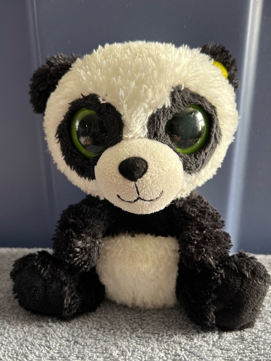 Ty Other - Ty Beanie Boos Bamboo Panda 6” Plush Stuffed Animal Toy 2013 Retired Green Eyes
